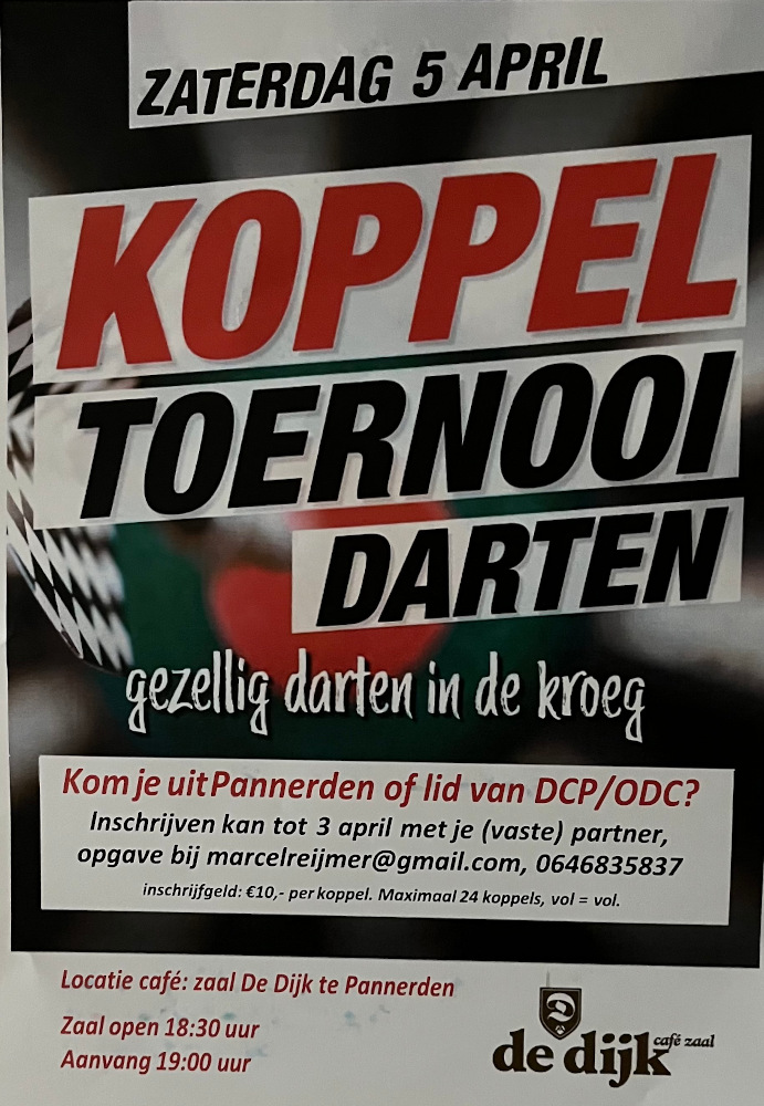 koppeltoernooi darten